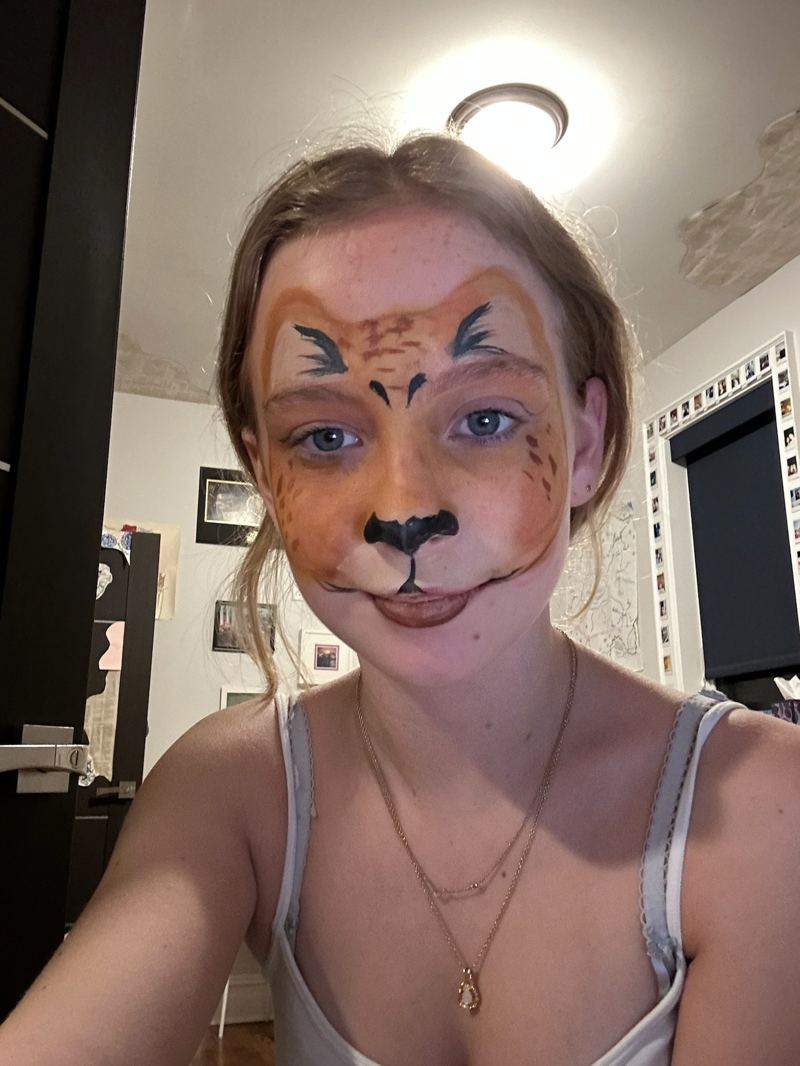 Tiger face paint design